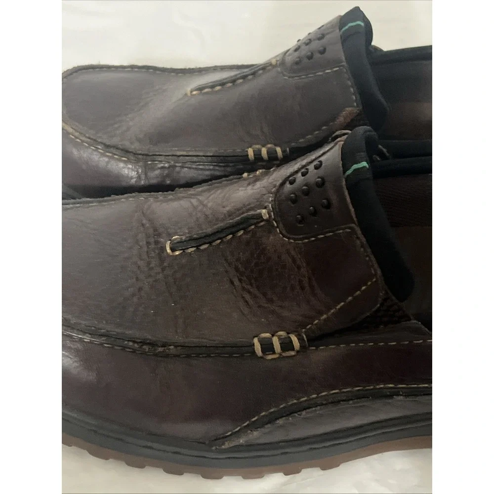 Streetcars Men Size 8.5M Slip On Loafer Shoes Arch Support Leather Brown Lemans